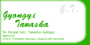 gyongyi tamaska business card